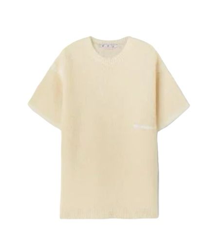 Off-White Micro Boucle Knit Tee Off White