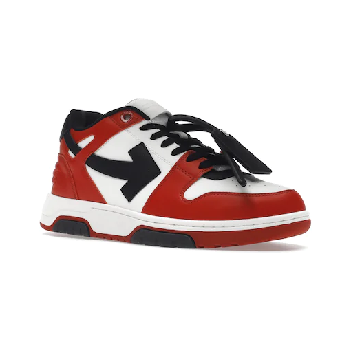OFF-WHITE Out Of Office OOO Low Tops Black White Red
