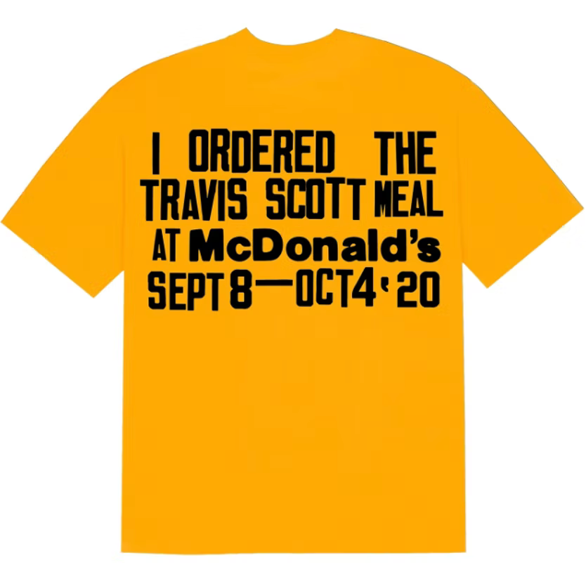 Travis Scott x CPFM 4 CJ Burger Mouth T-shirt Gold