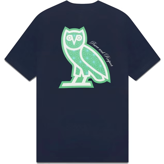 OVO Power And Respect Arch T-shirt Navy