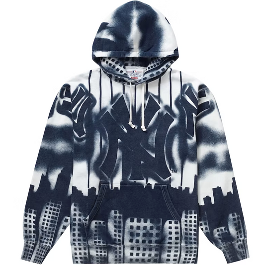 Supreme x New York Yankees Airbrush Hooded Sweatshirt White