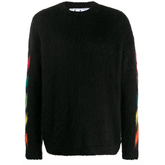Off-White Arrows print brushed-effect jumper