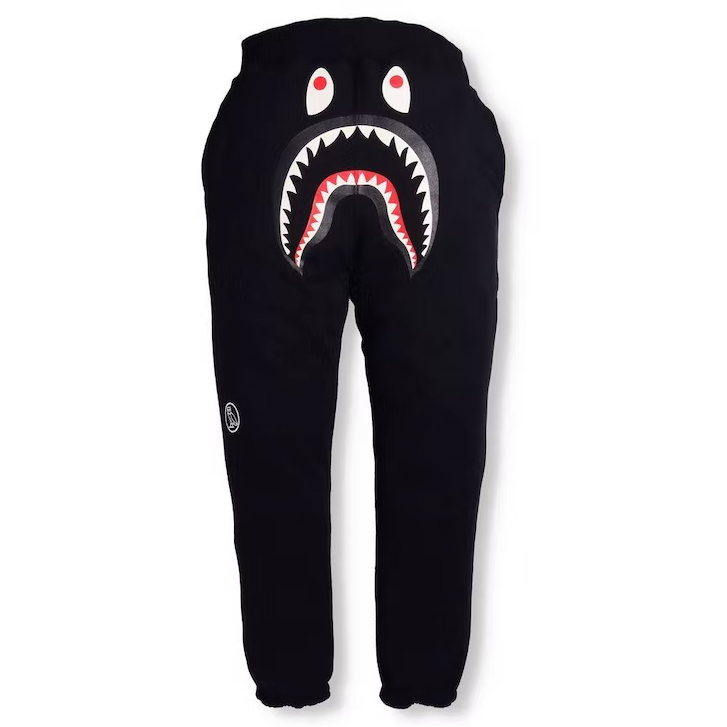 BAPE x OVO Woodland Camo Shark Reversible Sweatpants Black