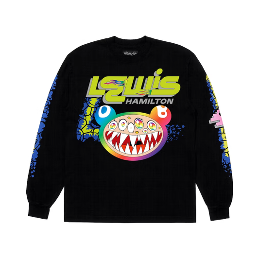 Takashi Murakami Lewis Hamilton Flame Out Longsleeve T-shirt Black