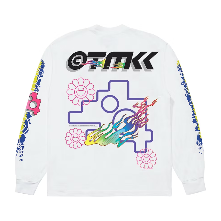 村上隆 Lewis Flame Out Longsleeve T-shirt Takashi Murakami Lewis Hamilton Flame Out Longsleeve T-shirt