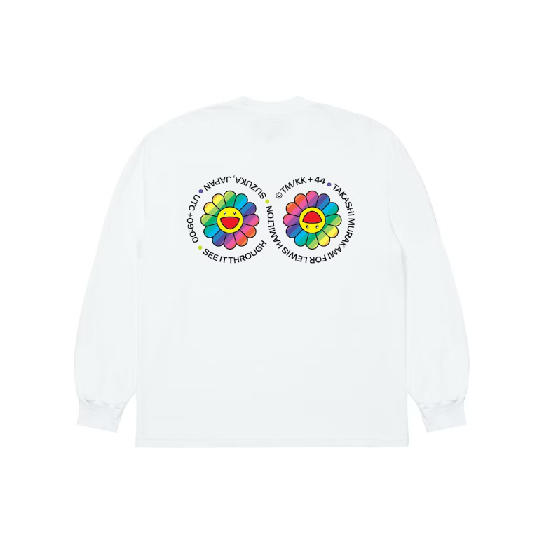 Takashi Murakami Lewis Hamilton Speedway Longsleeve T-shirt White