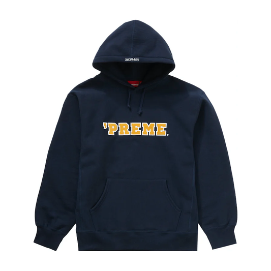 Supreme Preme Hooded Sweatshirt Navy