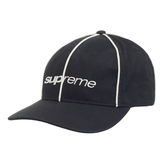Supreme Piping 6-Panel Black