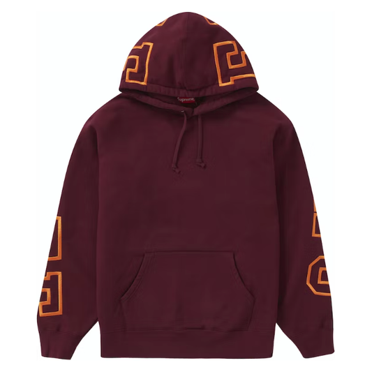 Supreme State Hooded Sweatshirt Burgundy