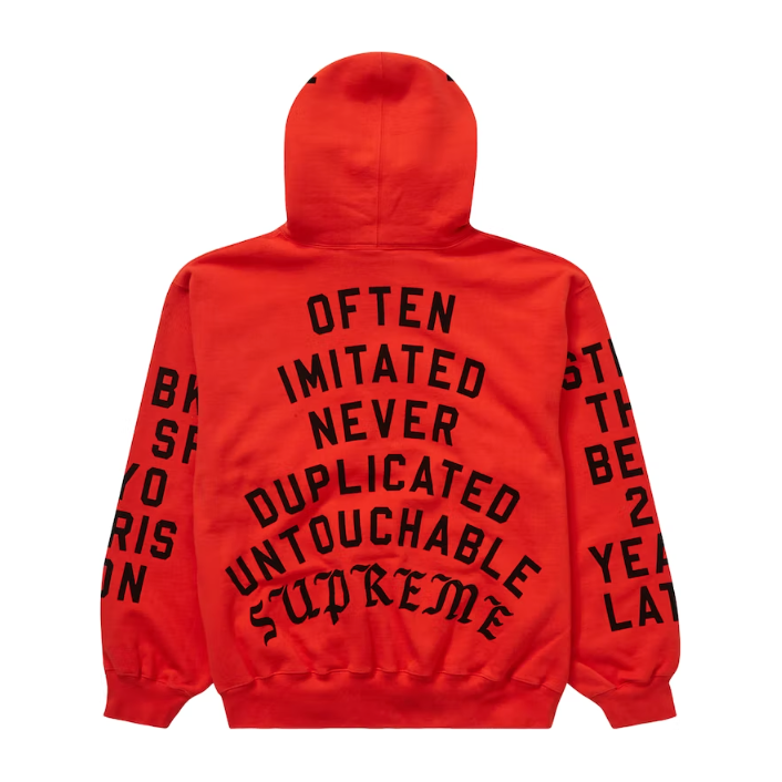 TWICEモモ着用】Supreme Team Flocked Hooded - パーカー