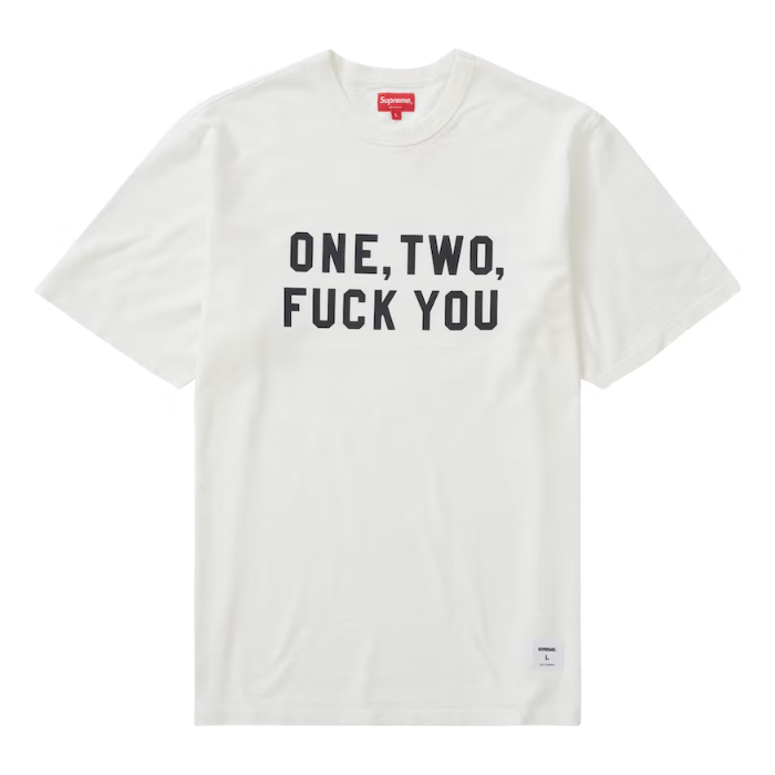 Supreme One Two Fuck You S/S Top White