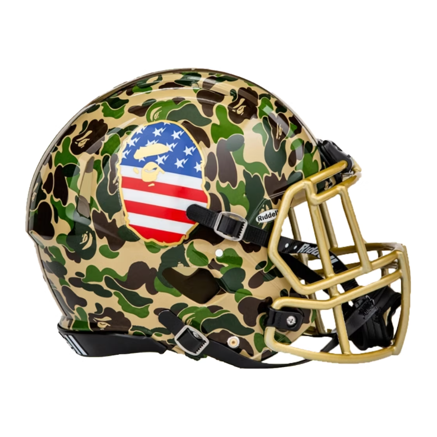 BAPE x Adidas Riddell Helmet Green