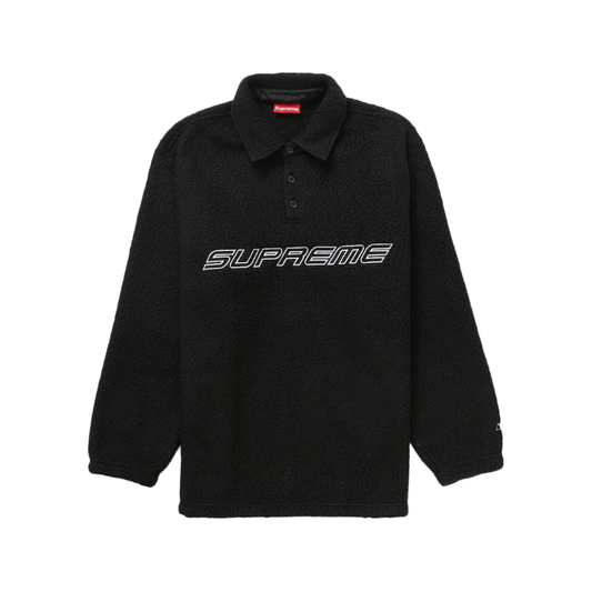 Supreme Polartec L/S Polo Black