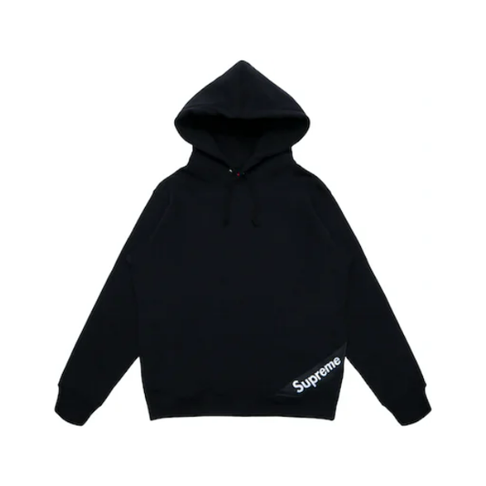 Supreme Corner Label Hooded Sweatshirt Black