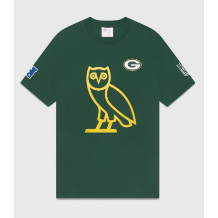 OVO x NFL Green Bay Packers OG Owl T-Shirt Green