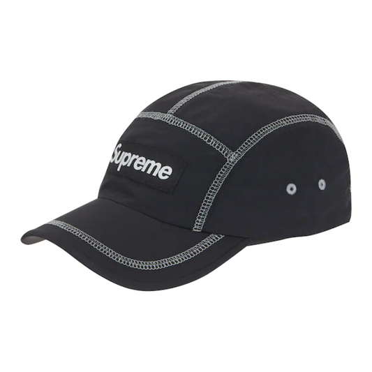 Supreme Reflective Stitch Camp Cap Black