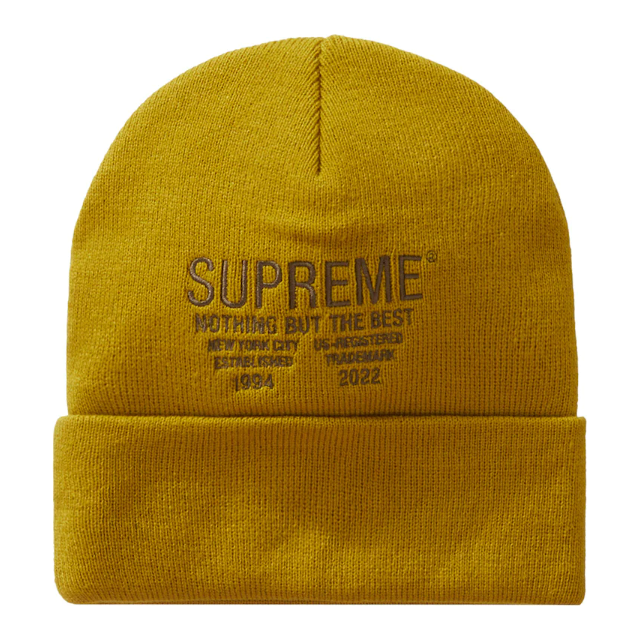 Supreme Nothing But Beanie Mustard