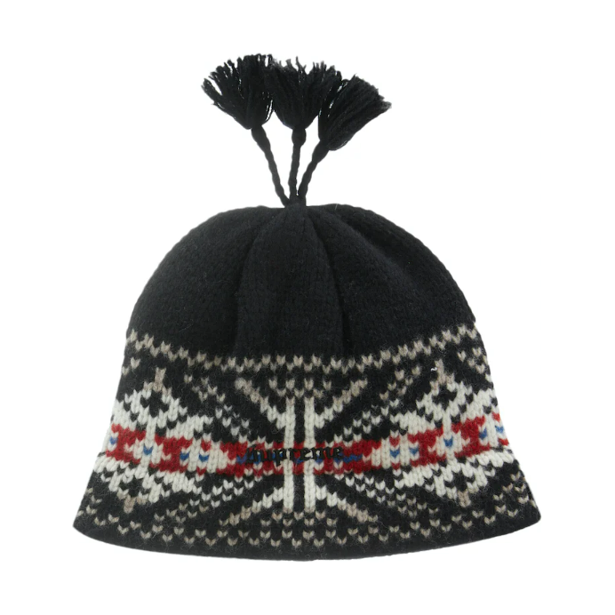 Supreme Tassel Beanie Black