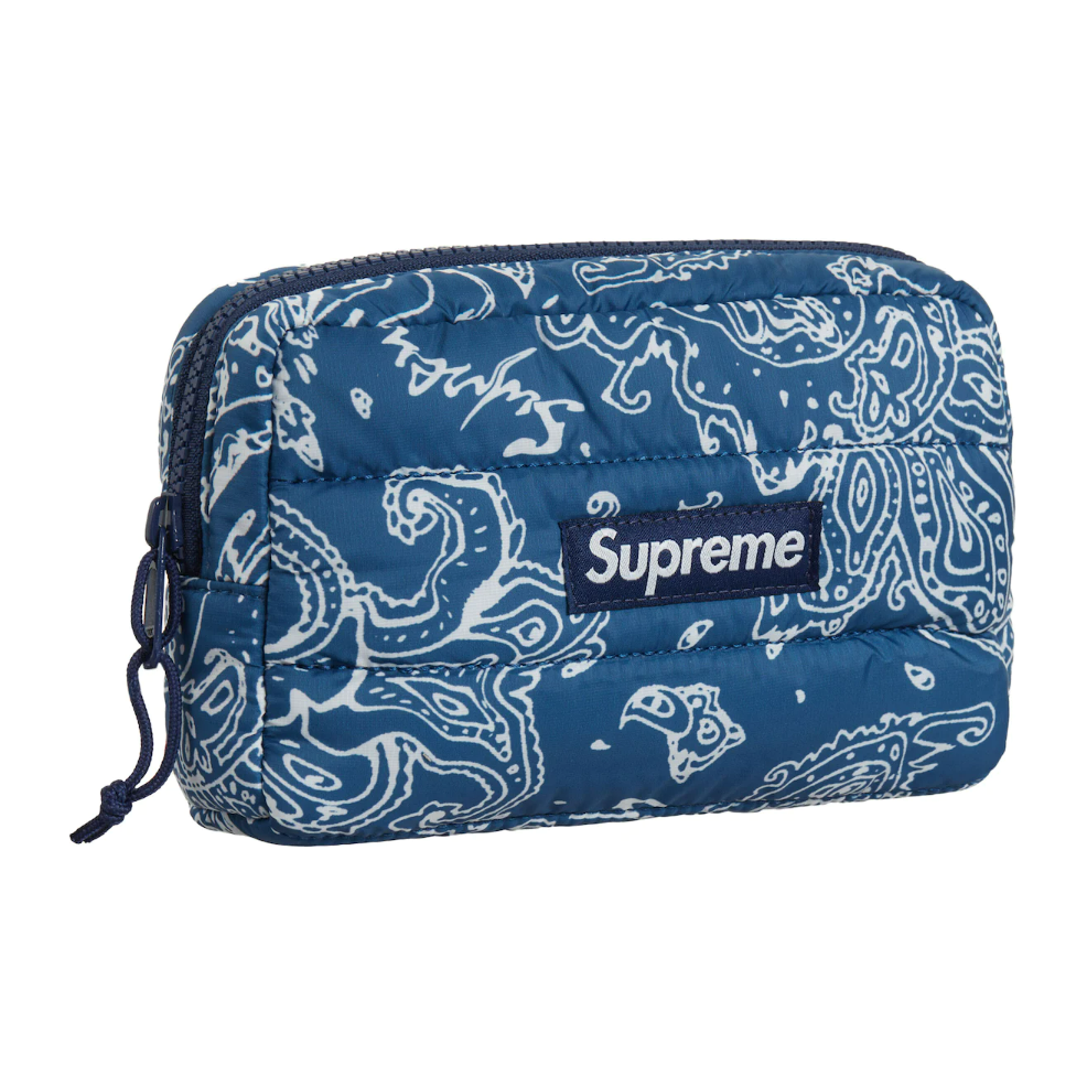 Supreme Puffer Pouch Blue Paisley