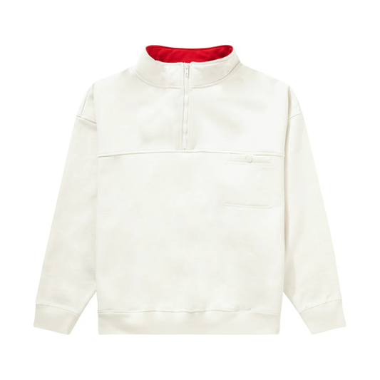 Supreme Washed Half Zip Pullover Stone