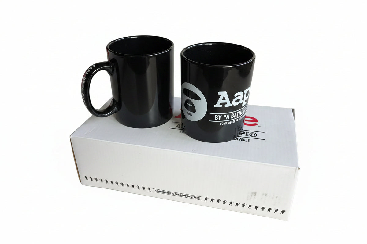 AAPE Two Mugs set Black