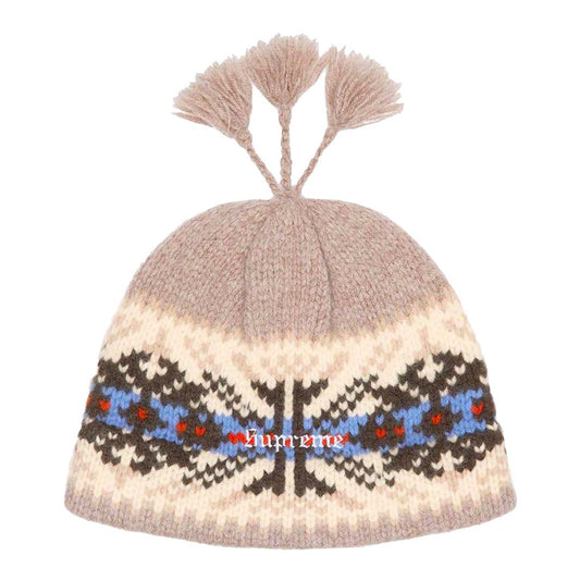 Supreme Tassel Beanie Tan